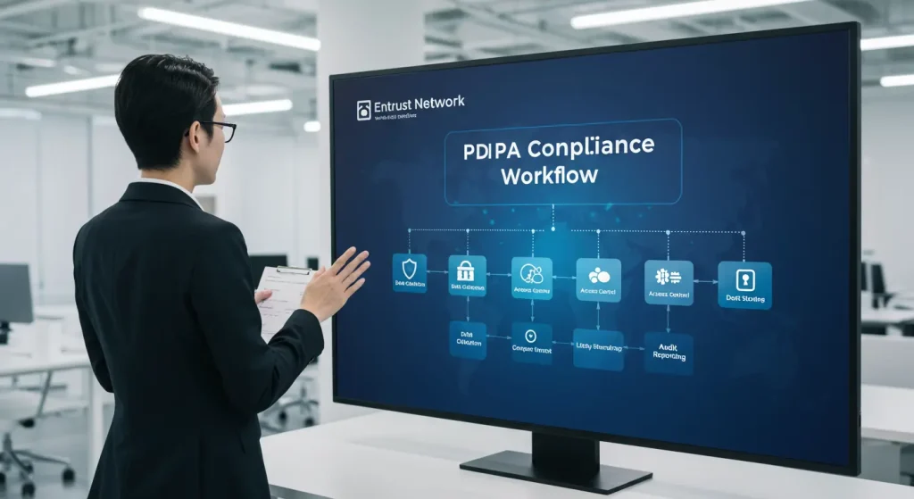 Entrust Network PDPA compliance workflow visual
